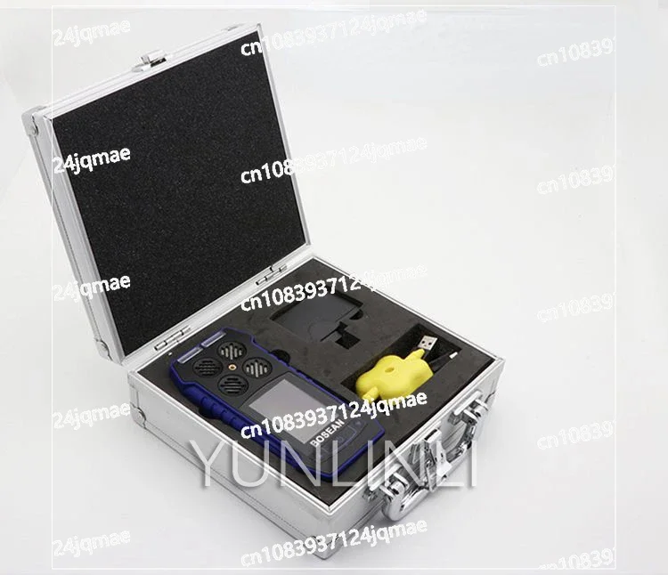 Analyzer Monitoring Toxic and Harmful Gas Leakage Detector, Four in One Oxygen O2 H2S Carbon Monoxide CO Combustible Gas