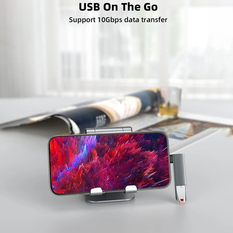 Adaptador Smart-2 en 1 USB C a USB 3,1 con puerto de carga tipo C de 100W, convertidor OTG Thunderbolt 4/3 para Steam Deck, Rog Ally