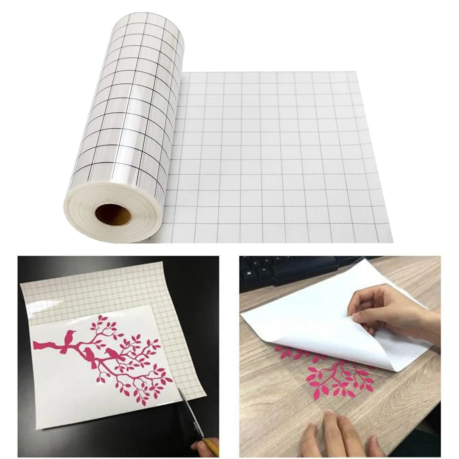 Transfer Film Plotter for Vinyl 30.5 X 150 cm With Clear Alignment Grid Self Adhesive Vinyl Stickers Crafts Adhesive