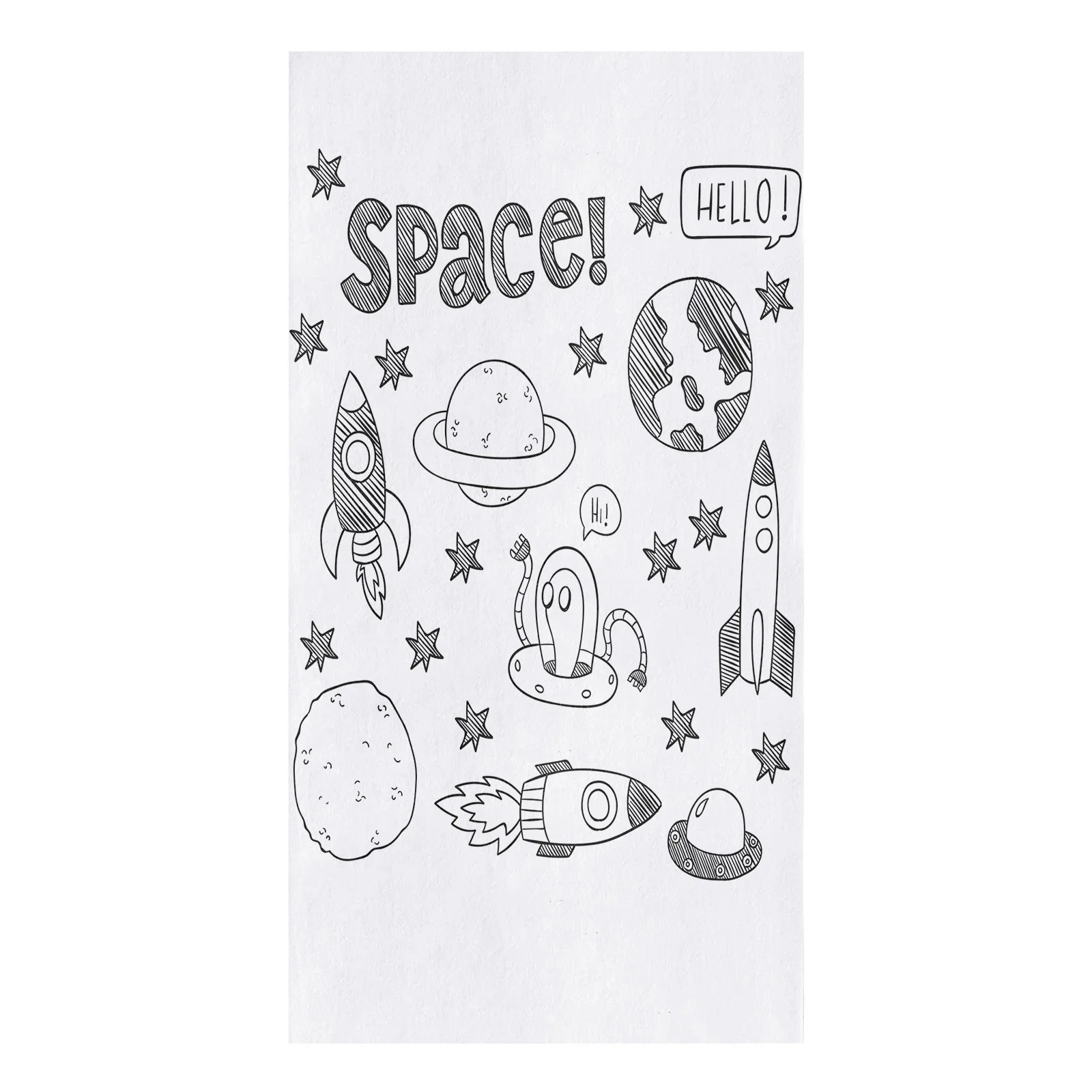 Comic Space Airship Rocket Kitchen Towel Set Cleaning Cloth Kitchen Accessories Dish Washing Cloth Household Decoracion