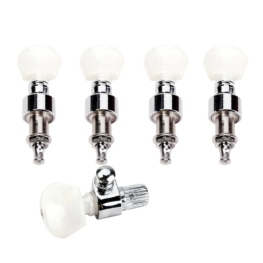 

5 PCS String Accuracy Kit Banjo Tuning Pegs Keys Acoustic Machine Heads Seal Sealed Tuners Silver