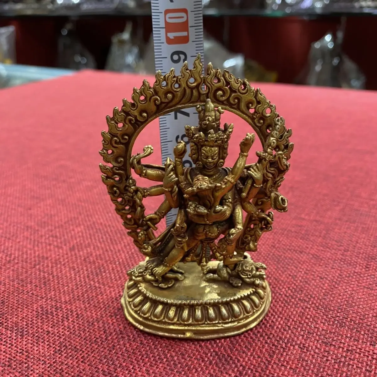 Nepalese copper gilt Shengle King Kong 3 inch copper ethnic style