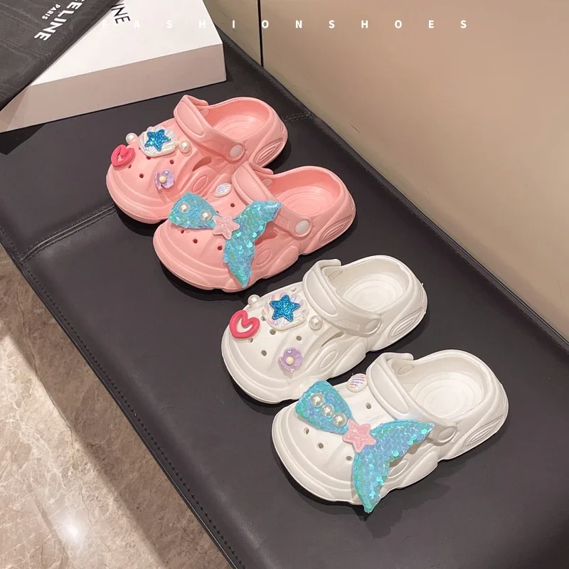 Children Slippers Summer Shoes Girl Baby Outdoor Beach Decor Vented Clogs Slides Lightweight Close Toe EVA Kids Sandal Slipper