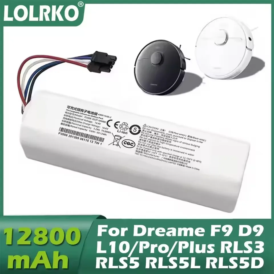14.8V 12800mAh Battery for Xiaomi Mijia X10+PLUS B101CN OMNI 1S and Dreame F9 D9 L10 Pro Plus S10 S20 X10 Sweeping Mopping Robot