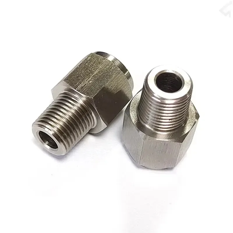 

Автозапчасти 1 шт. для 1/8 "NPT «папа» на M10x1,0 «мама» из нержавеющей стали, адаптер для прибора давления масла, адаптер для сбора манометра