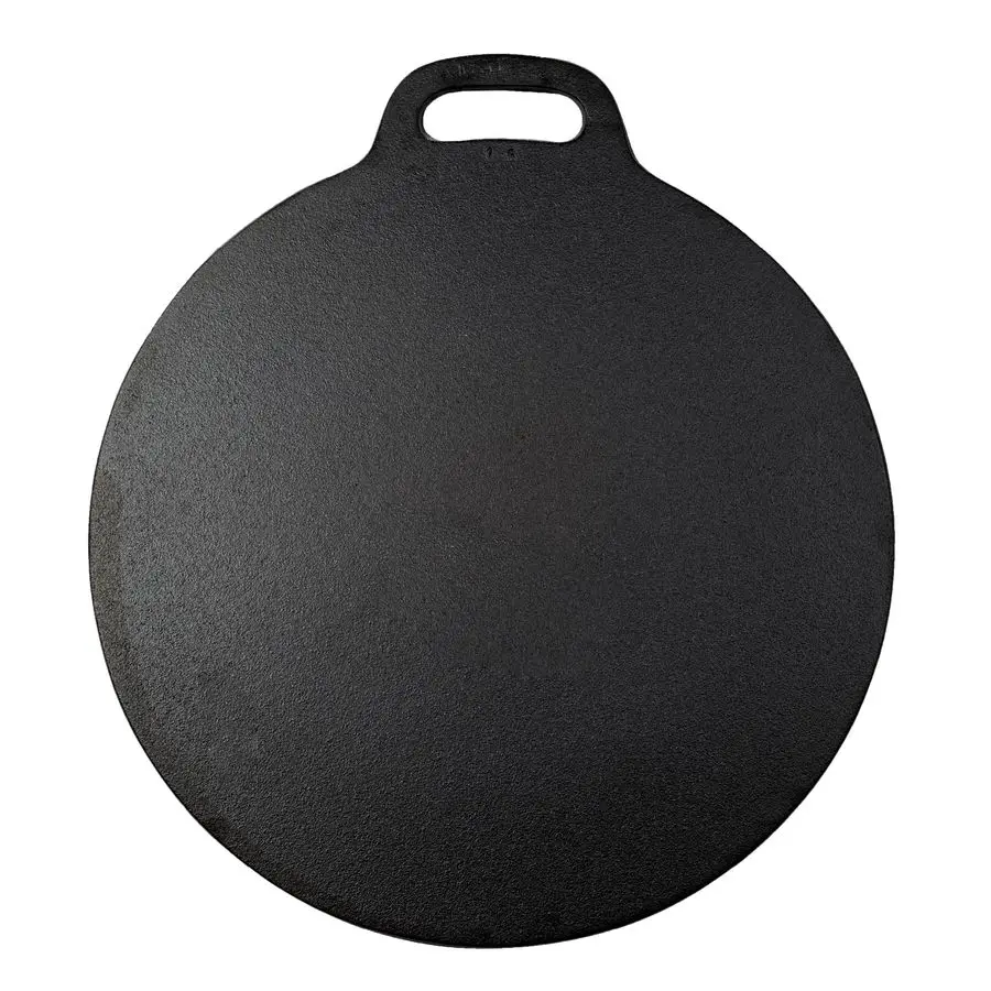 

12Inch 30.5Centimeter Cast Iron Tawa Dosa Pan, Cast Iron Pizza Pan and Crepe Pan with Loop Handle, Seasoned with Flaxseed Oil, M