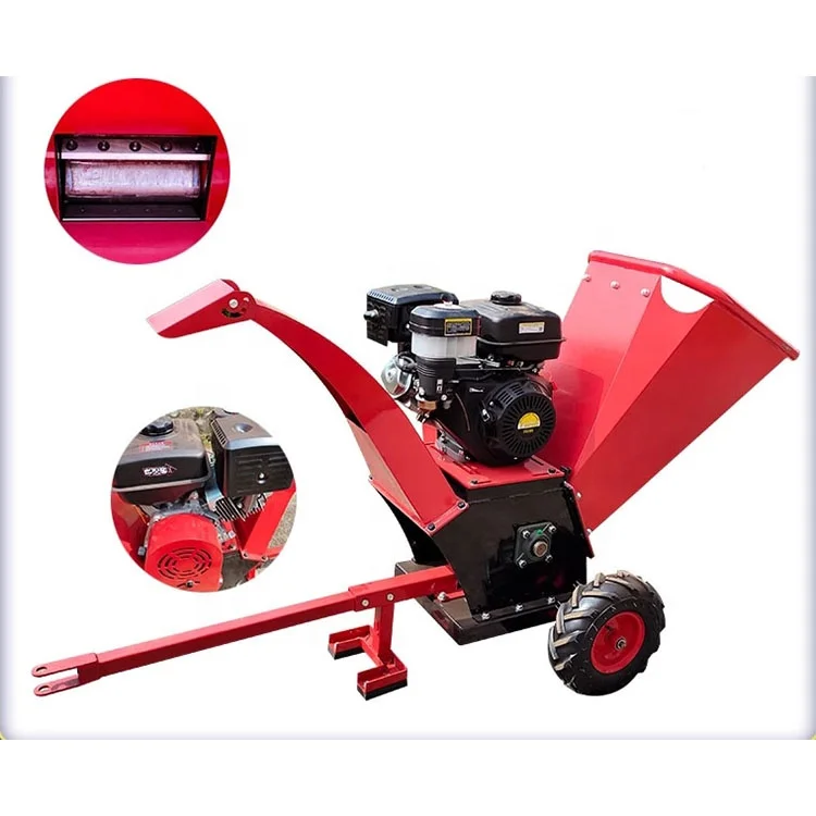 Wood Shredder 15hp  Machine Tree Branch Shredder Small Wood Chipper Machine Straw Cutting Machine