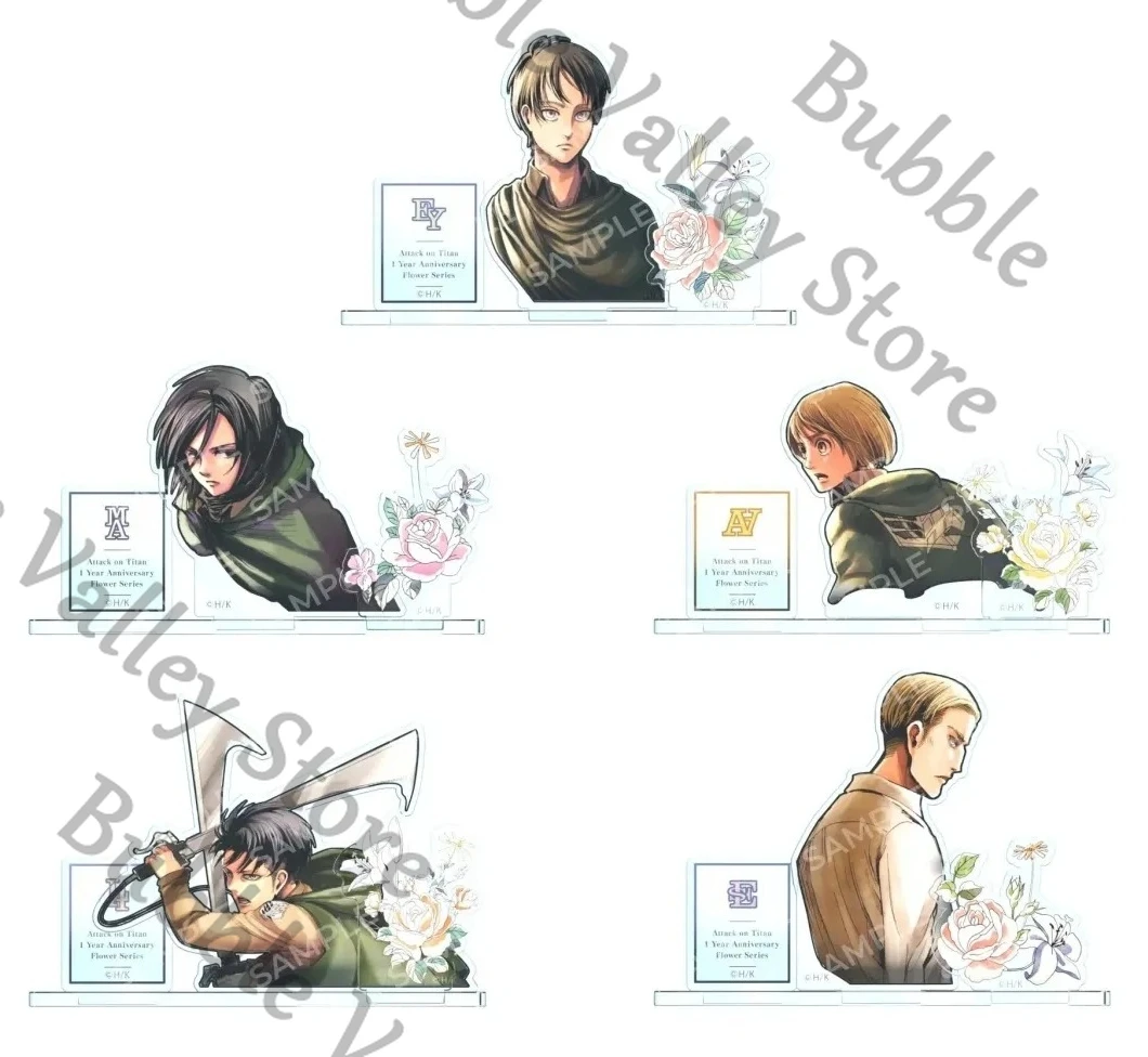 official-anime-attack-on-titan-eren-jaeger-mikasa·ackerman-cosplay-acrylic-half-length-standing-sign-cartoon-figure-stand-gift