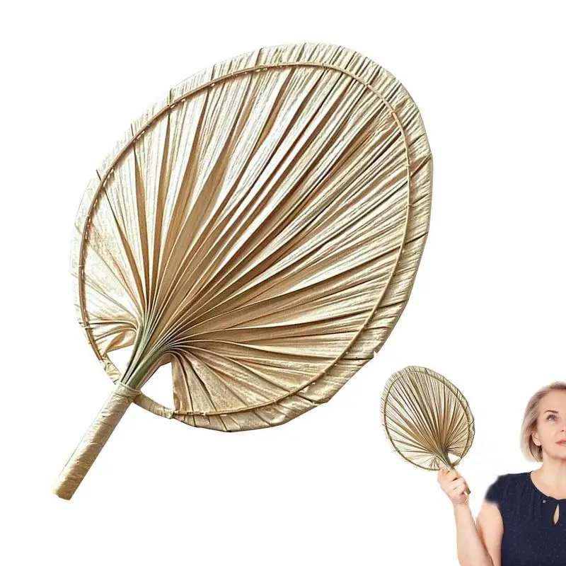 1pc Chinese Hand Woven Craft Palm Leaf Fan Handmade Rice Dumpling Leaf Fan Summer Mosquito Repellent Style Pure Fan Home Decors