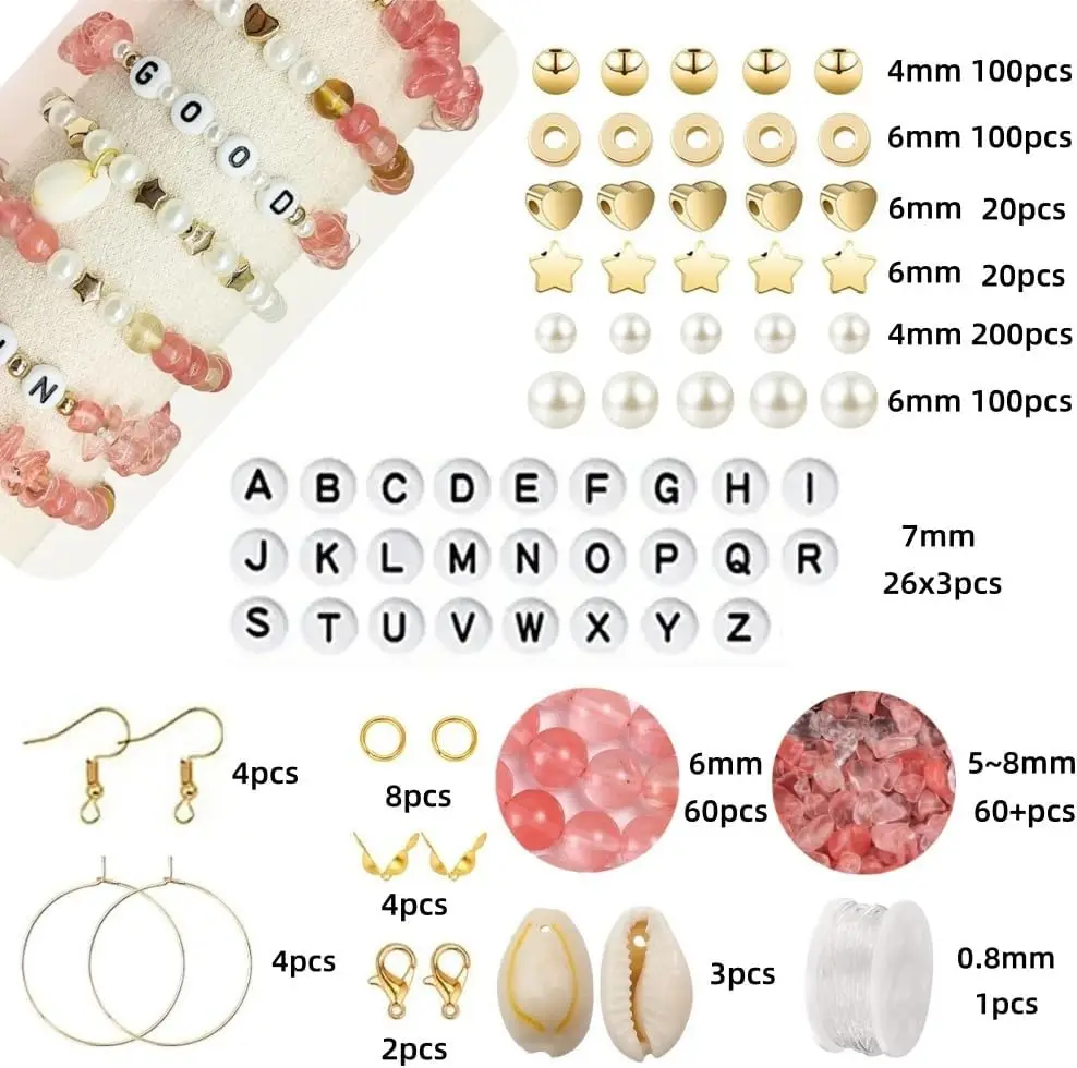 DIY Jewelry Making Supplies Kit Volcano Cherry Quartz Natural Stone Beads Irregular Gemstone Craft Bracelet Necklace Adults
