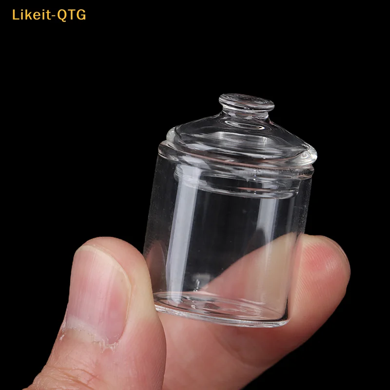 

НОВИНКА: Миниатюрная стеклянная баночка для конфет из высококачественного боросиликатного стекла, аксессуар для кукольного домика.