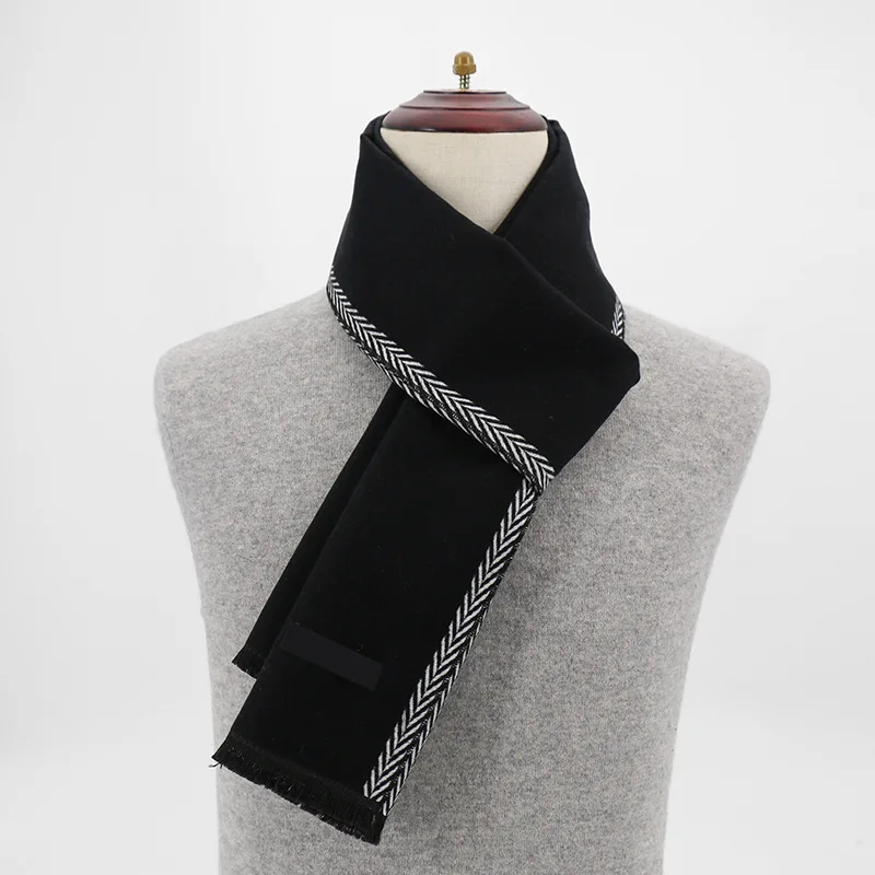 Winter Men Scarf Keep Warm Scarf Casual Fashion Brand Designers Knit Neckerchief Patchwork Wool Cashmere Scarf Shawl Wrap