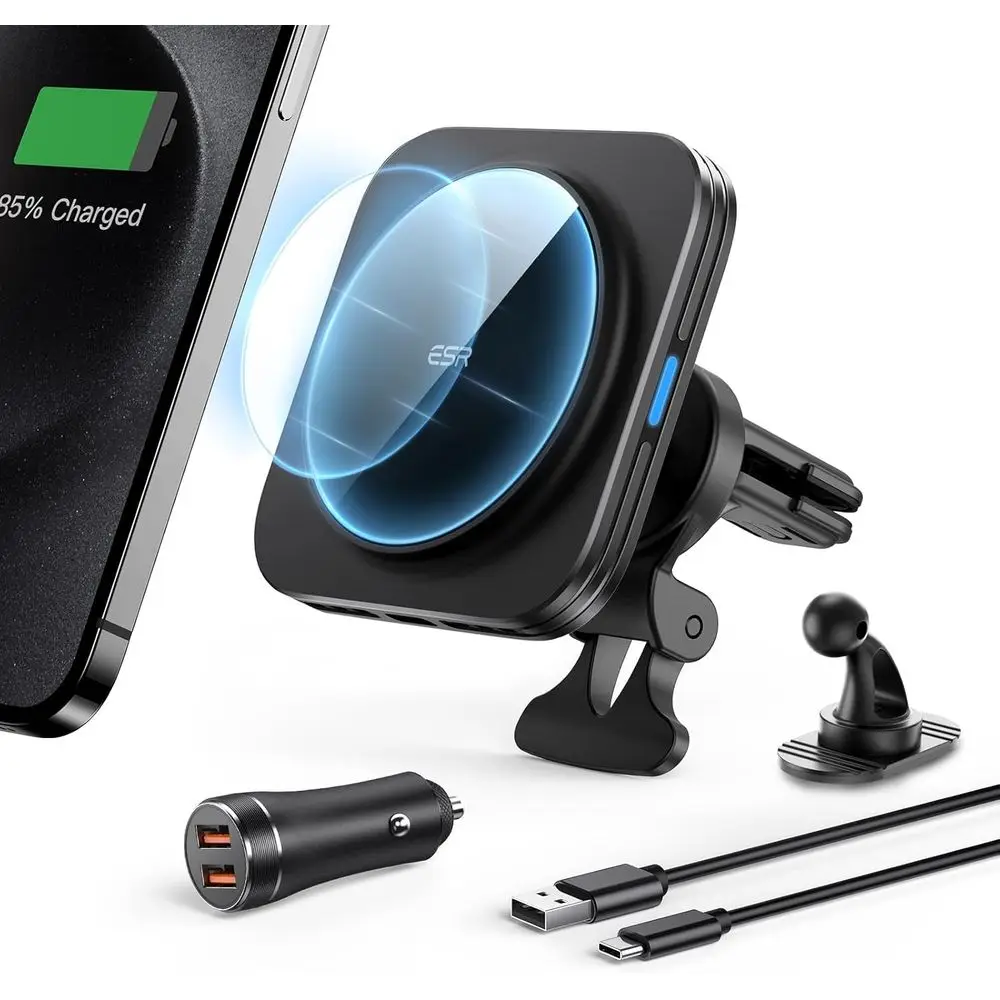 

Автомобильное крепление, беспроводная зарядка 15 Вт, держатель для телефона, быстрая зарядка 36 Вт Quick Charge 3.0