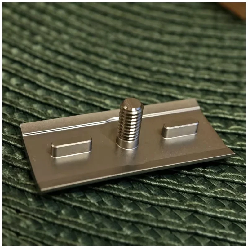 YAQI Ghost 90DC Cross Grain Pattern Titanium Light Weight Wet Shave Tools Men Shaving Products Safety Razor - 0.90mm Blade gap