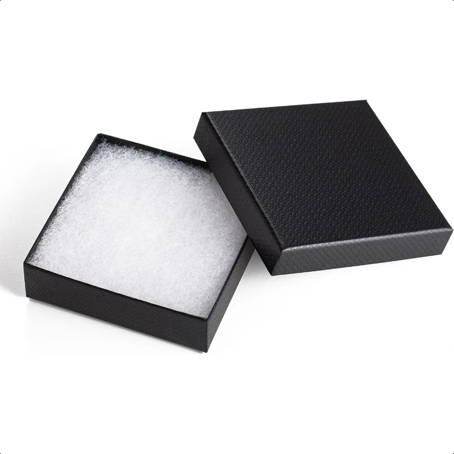 Magicool Confezione da 20 contenitori per gioielli in cartone da 3,5x3,5x1 pollici, utilizzati per collane, bracciali, orecchini, gioielli, piccoli gioielli, confezione regalo