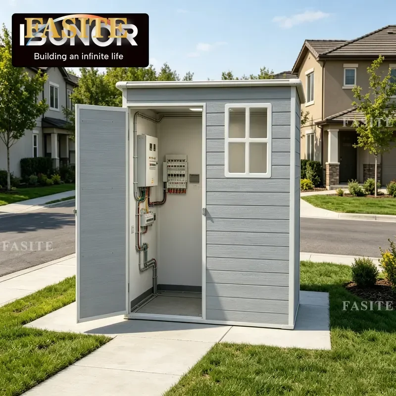 For Outdoor Garden Courtyard Simple Rainproof Plastic Storage Shed Mobile Assembly Tool House Weather Resistant Movable Board