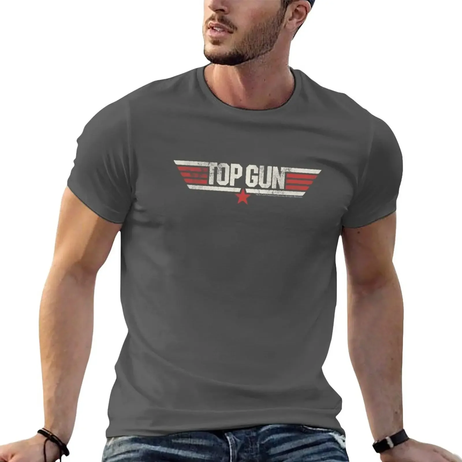 New Top Gun Classic Vintage Movie Stars Logo T-Shirt aesthetic clothes anime clothes designer t shirt men