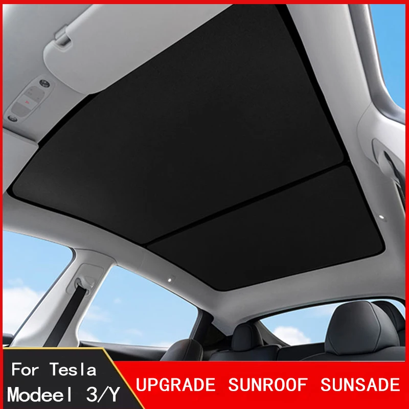 

For Tesla Model 3 2019-2021 2022/model Y Glass Roof Sunshade Front Rear Sunroof Skylight Blind Shading Net Sunroof Sunshade