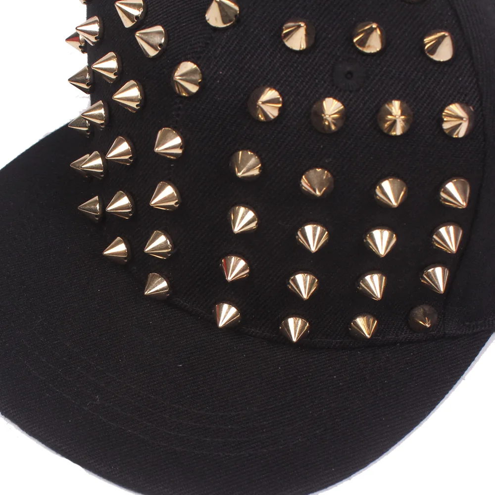 Black Tangerines Baseball Caps Men and Women's Rivet Flat Hat Punk Rock Hip Hop Stud Male Female Youth Teenagers Boys Girls 2025