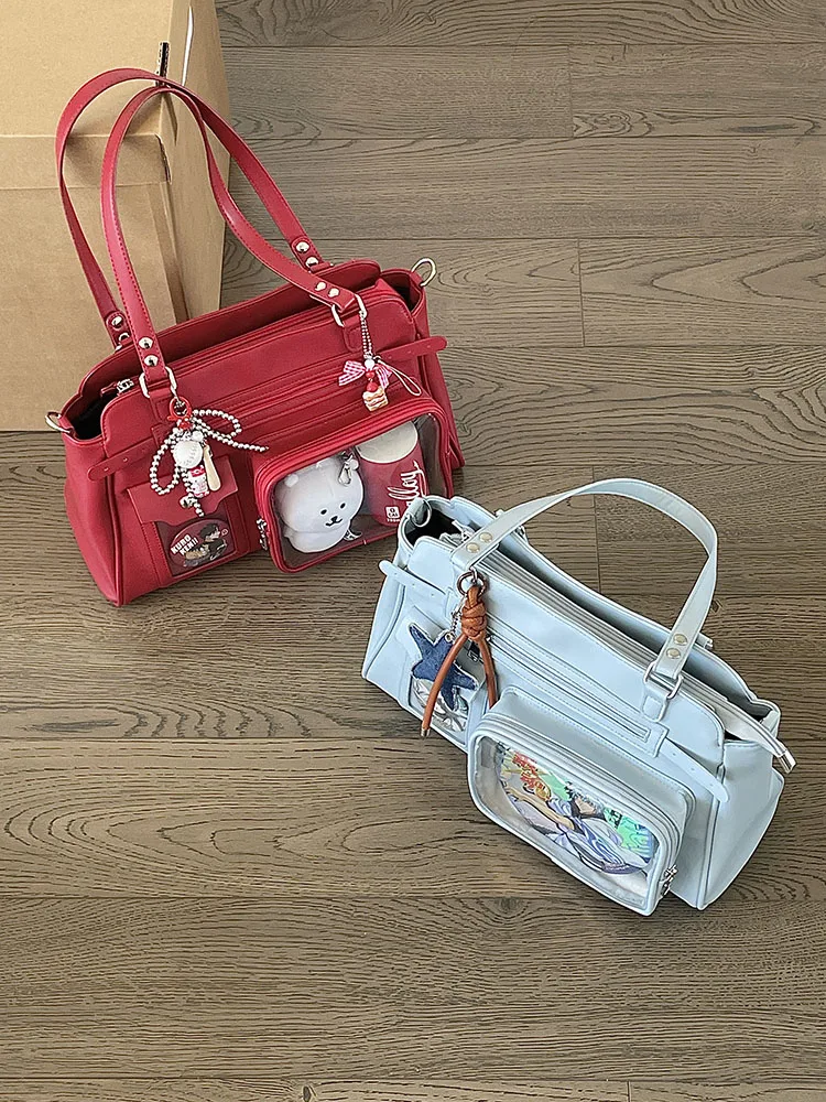 Japanese Style Women's Bags Bracket One Shoulder Crossbody Bag Femme Fashion 2026 New Sweet Casual Handbags for Girl