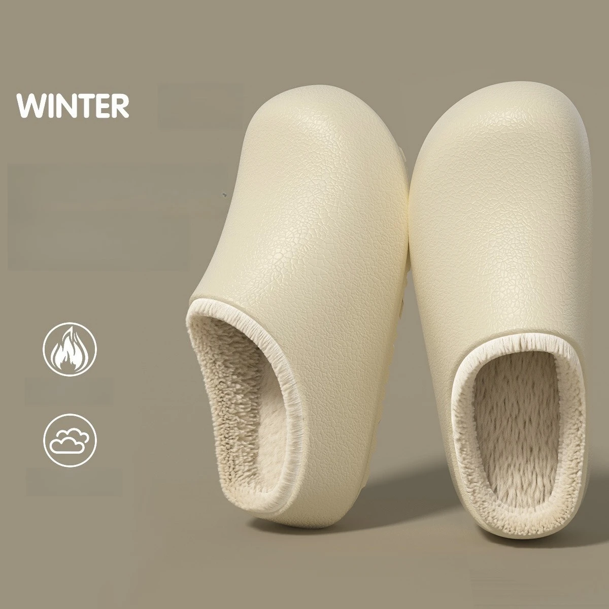 

Cotton Slippers for Men Women Waterproof Anti Slip Winter 2025 New Home Outdoor Warm House Shoes