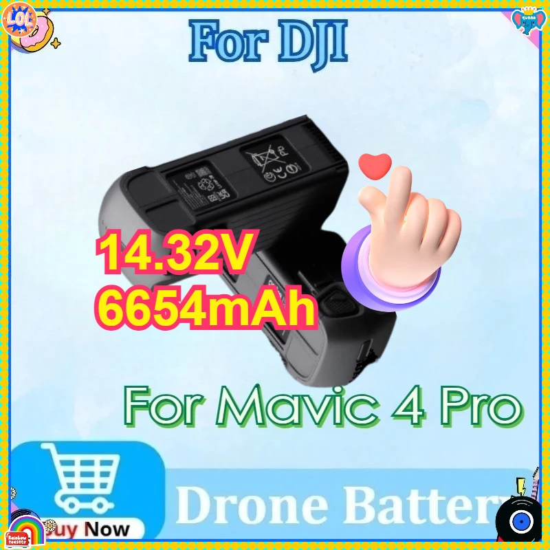 

14.32V 6654mAh for DJI Mavic 4 Pro FlightTime 51 Minutes Intelligent Flight Battery in Stock Fast Charging High Quality