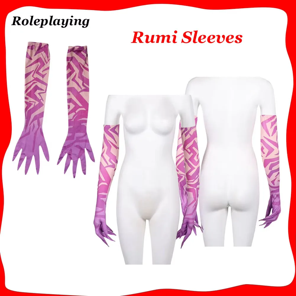 

Rumi Kpop Demon Hunter Cosplay Arm Sleeves GLOVES Halloween Oversleeve Carnival Costume Accessories for Women Girls Halloween