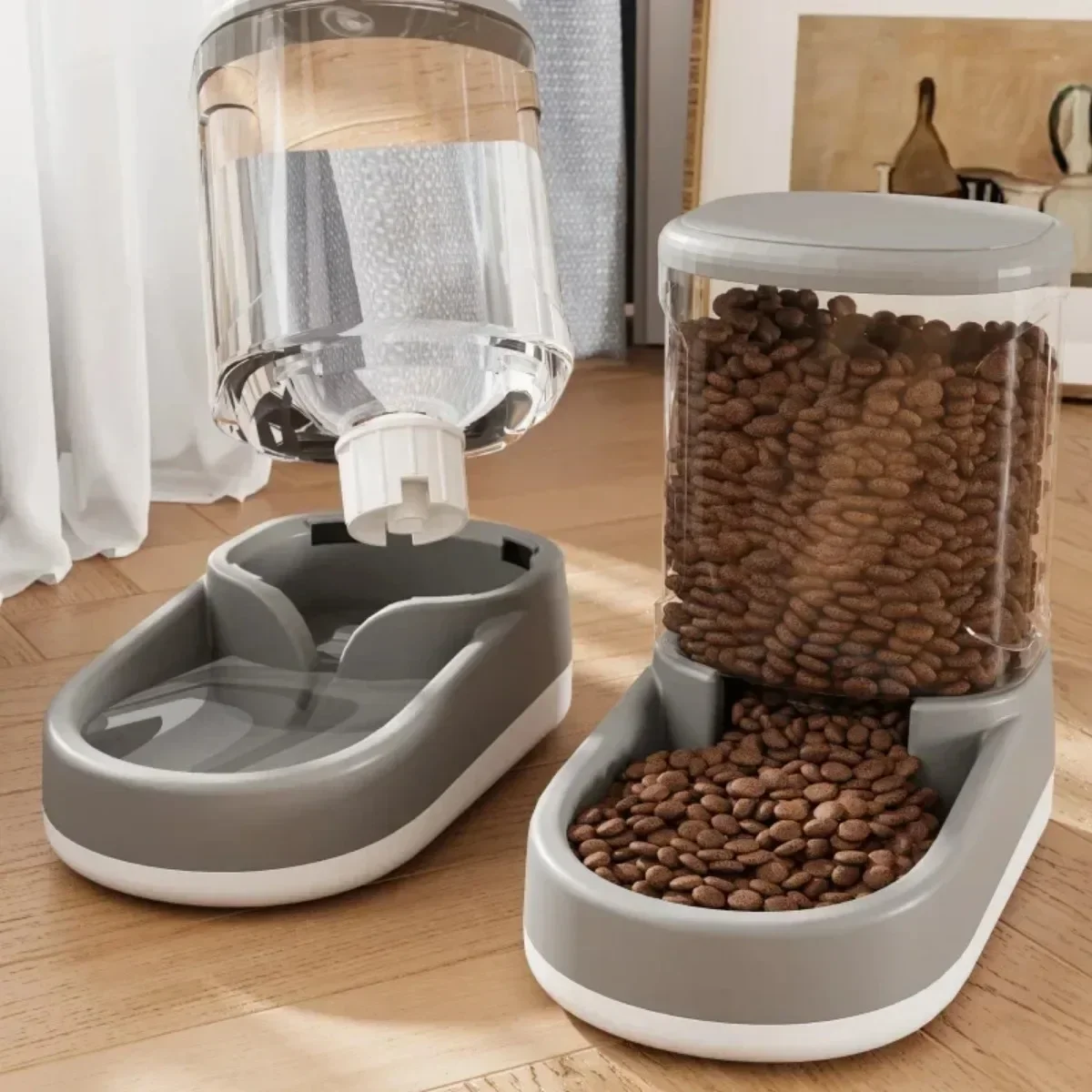 Pet Automatic Feeder Cat Food Bowl Things for Cats Puppy Bowl Feeding Watering Supplies Drinker Dog Food Storage Dispenser