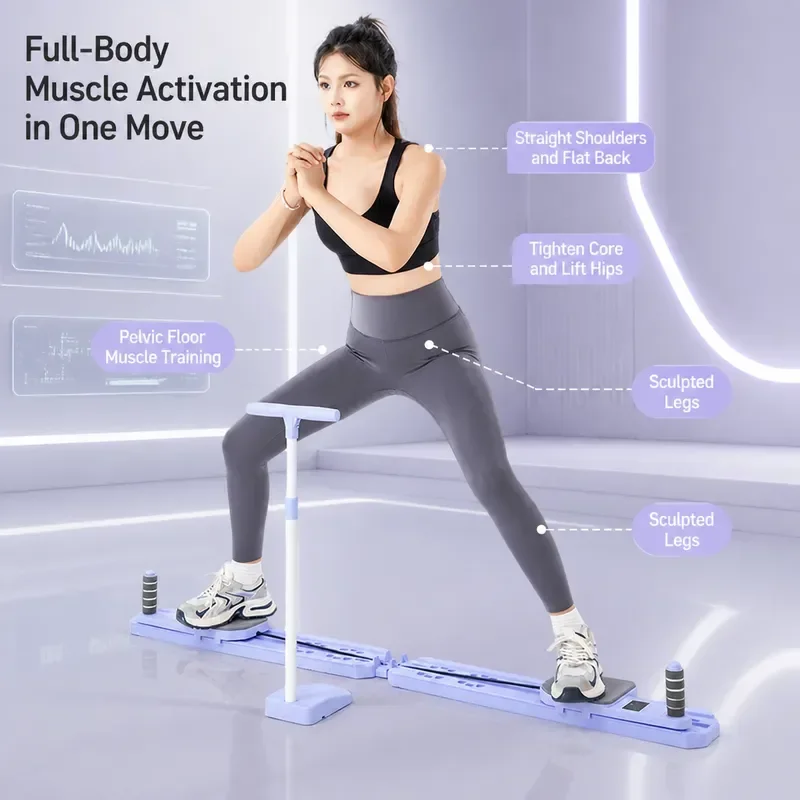for Second-generation Ski Machine Split-type Leg Beauty Device Pelvic Floor Muscle Trainer Easy Foldable Low-noise Indoor