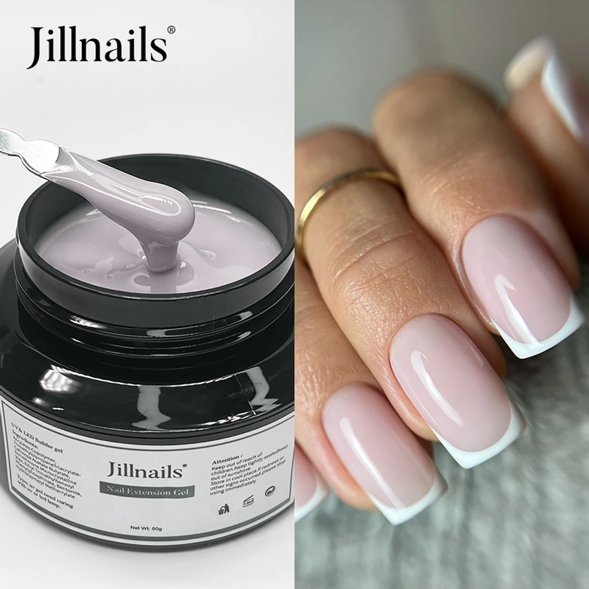 Jillnails 50G Builder Nagelgel Weihnachten Rot Burgund Selbstnivellierendes Medium UV Led Gel 50 ml