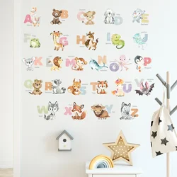 5PCS Cartoon Animal Letter ABC Wall Stickers for Kids Room Kindergarten Home Decoration Wall Decor