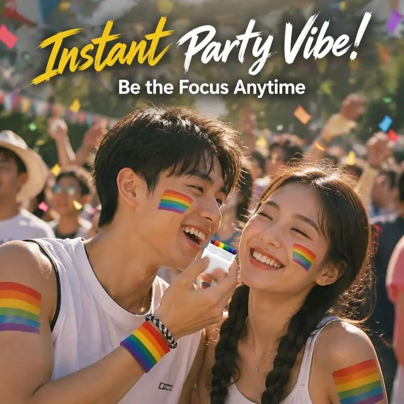 6 Colors Rainbow Crayon Paint Stick Face Painting Birthday Party Colorful Theme Oil Pastel Accessories DIY Rainbow Graffiti Pen