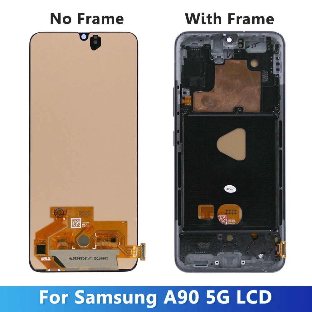 For Samsung Galaxy A90 5G LCD Display For SM-A908B, A908N, A9080 LCD Touch Screen Digitizer Assembly, with Fingerprint