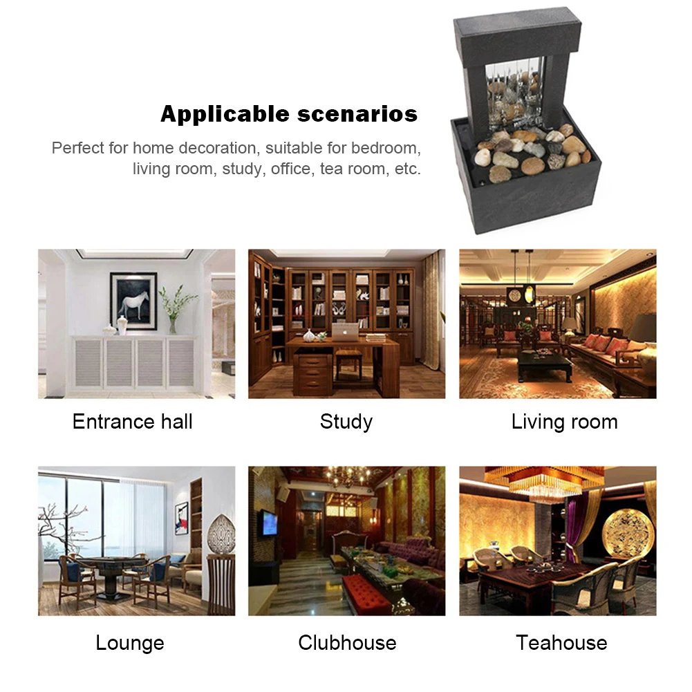 Fuente de agua interior, adornos de escritorio, agua corriente, hogar, oficina, casa de té, decoraciones de mano de obra, regalos