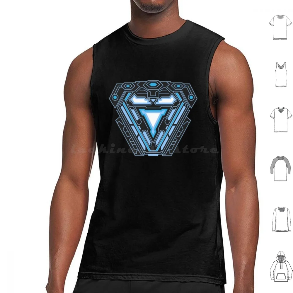 Arc Reactor Tank Tops Vest Sleeveless Stark Stark Industries Tony Stark Iron Industries Tony Man Comics Robert Downey