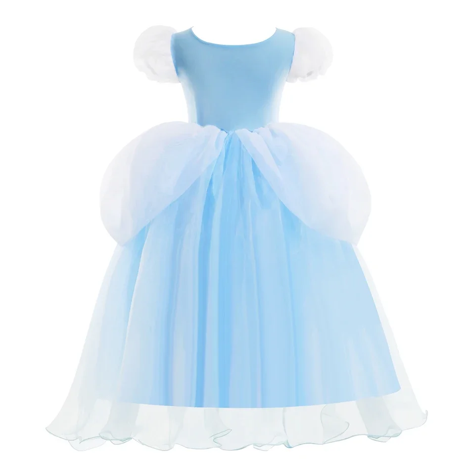 Girls Cinderella Cosplay Costume For Children Baby Girl Kids Halloween Birthday Party Dress Princess Costume