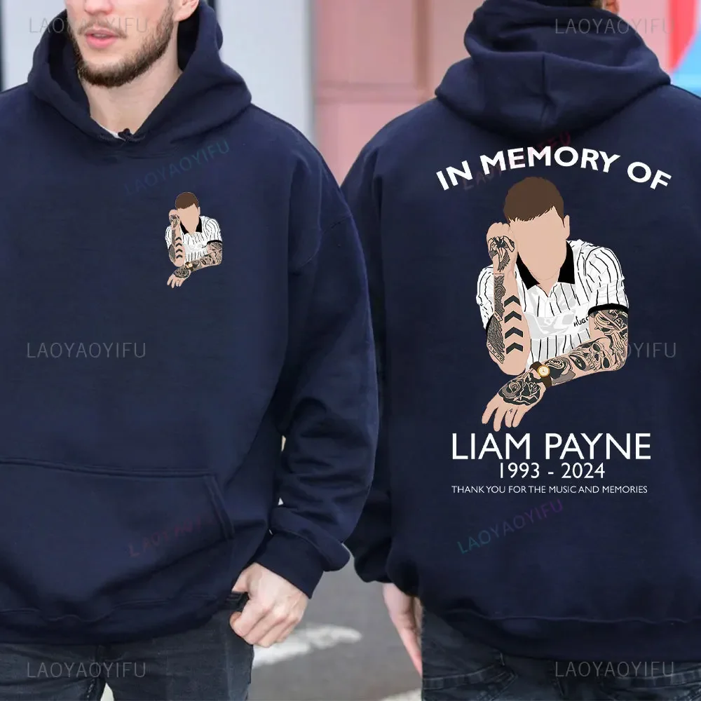 In Memory of Liam Payne Fall Winter Warm Long Sleeve Men's Sweatshirt Liam Payne1993-2024 We Will Always Miss You Hoodies Tops