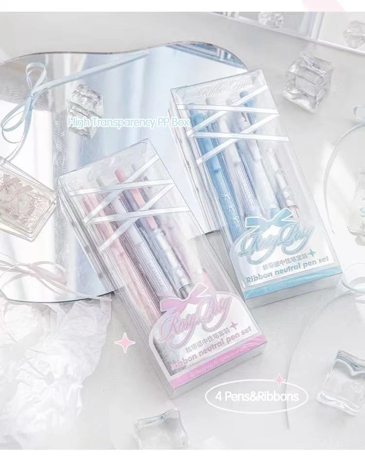4er-Pack Ballett-Riemen-Stift mit Fragezeichen, Ins-Style Schüler-Druckstift 0,5 mm, Viererpack Schwarzer Neutralstift, Schreibwaren – Detail 6