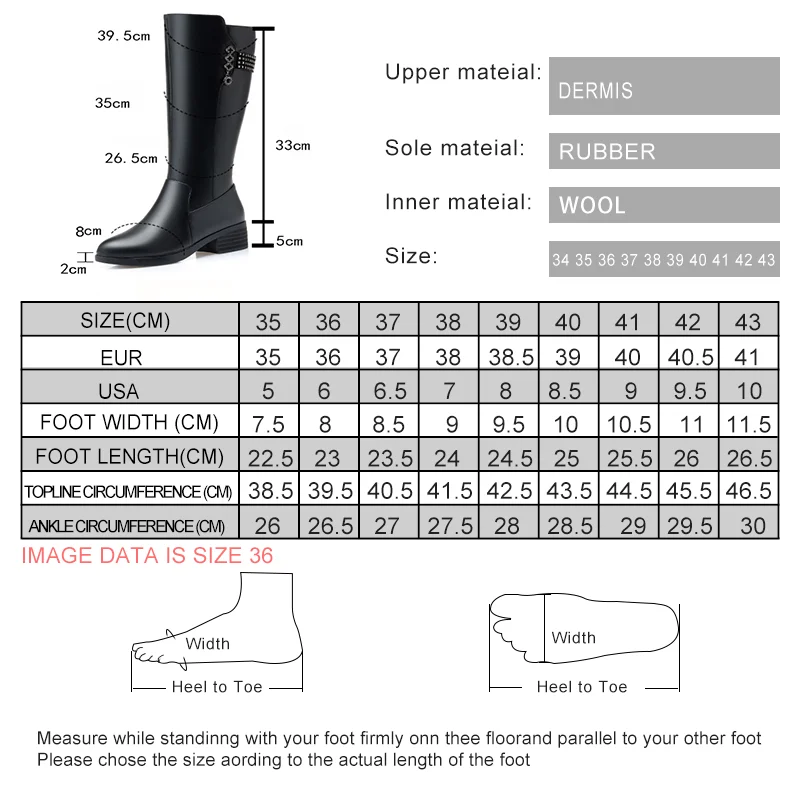 AIYUQI Winter Boots Female Genuine Leather 2025 New Wool Warm High Boots Women Large Size Non-slip Rhinestone Women's Boots