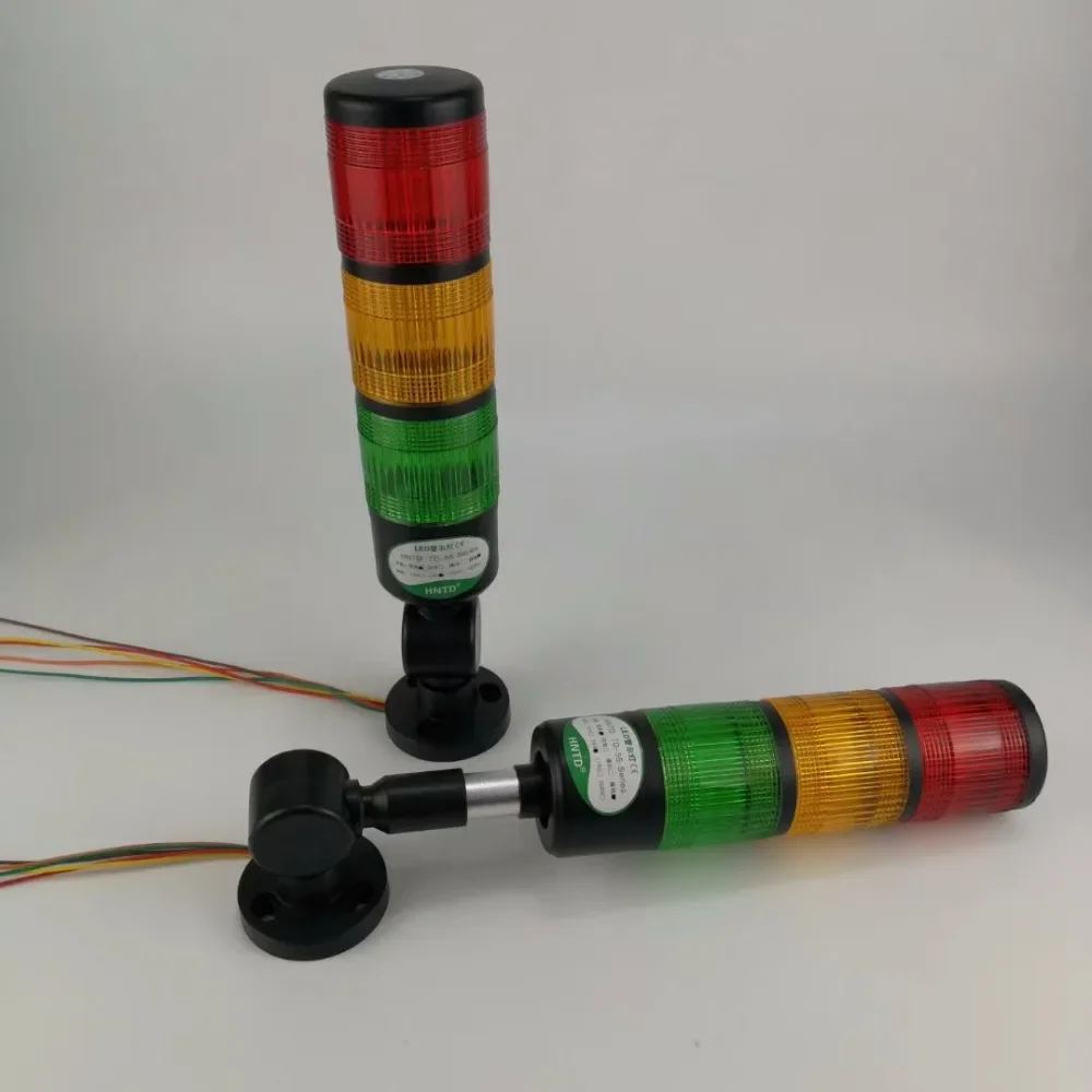 Safety Stack Lamp Industrial 3layer Black True LED Signal Tower Caution Light Alarm Lamp Foldable Warning Light for CNC Machine
