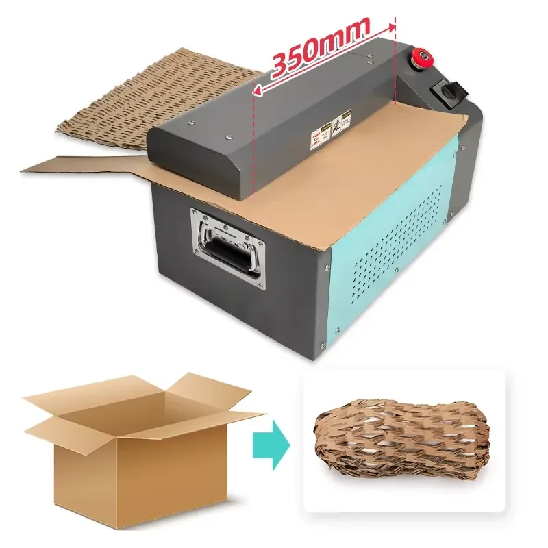 2026 CE 350 mm Aircosan Hot Sale Factory Direct Corrugated Carton Shredder Filling Paper Machine for Cushion Packaging in