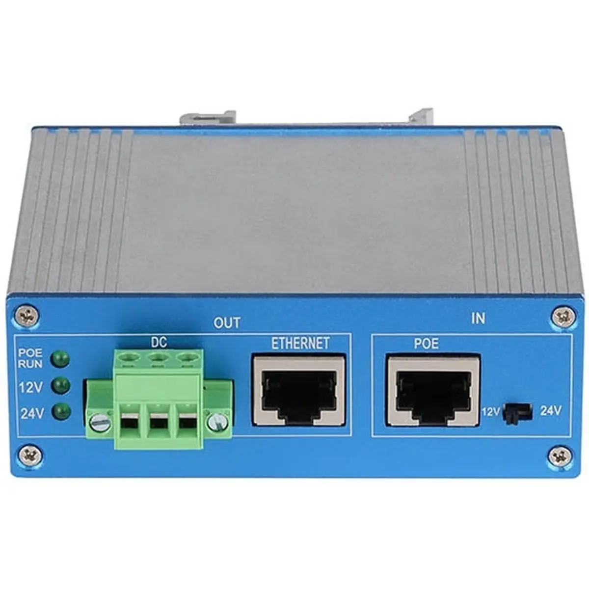 Industrial PoE Splitter 60W Gigabit BT POE to DC 12V/24V Power Output for IEEE802.3BT for Non-PoE Device Up to 100m