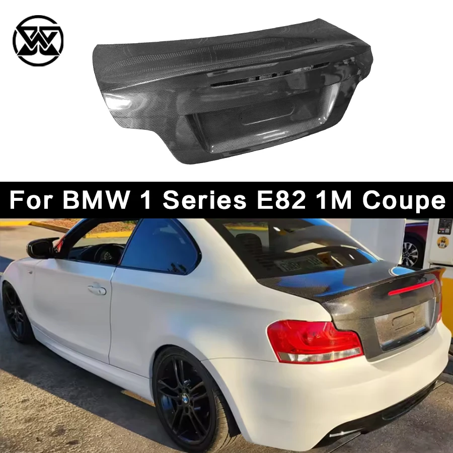 

Carbon Fiber Rear Bumper Trunk Lid Plate For BMW 1 Series E82 1M 2008-2013 Coupe Car Tail Gate Boot Flaps Cover Panel Body Kit