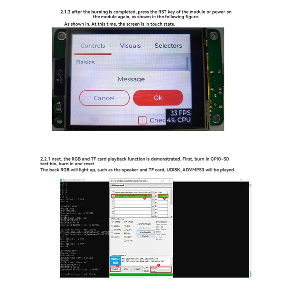 GFR5-Development Board 2.8 Inch Touch Screen WIFI+BT Development Board