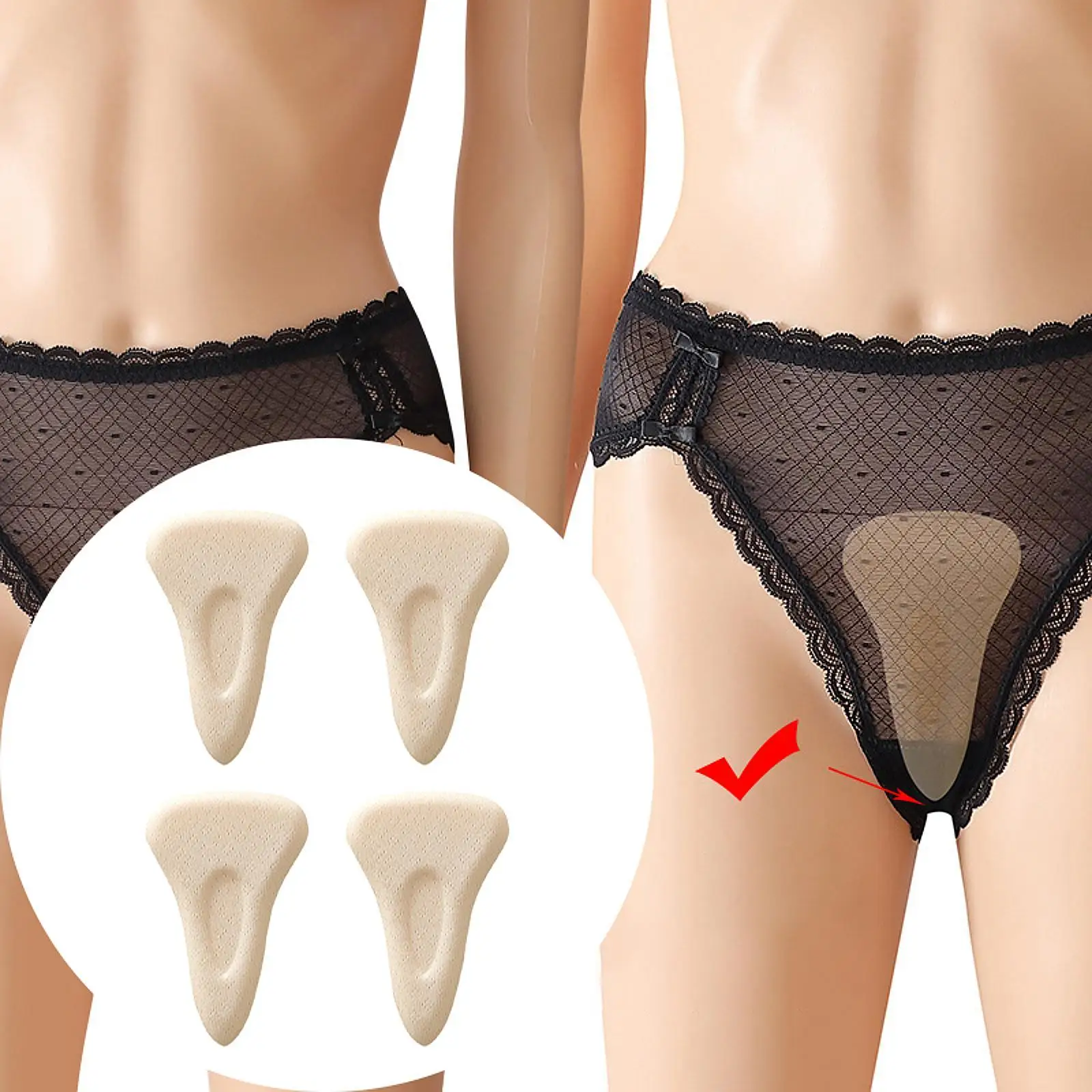 4x консилеры для верблюжьих пальцев Gym Cam tipoe Concealer Covers Camel Toe Stopper Pads