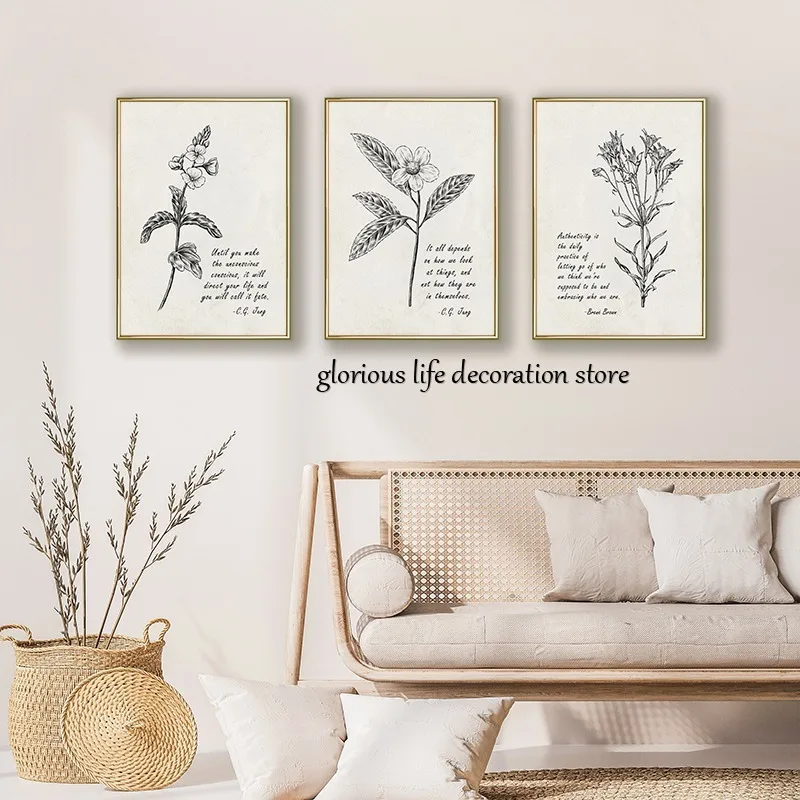 Brene Brown, Carl Jung Psychology Quotes Poster Vintage Mental Health Canvas Printing Wall Art Picture Therapy Office Decor