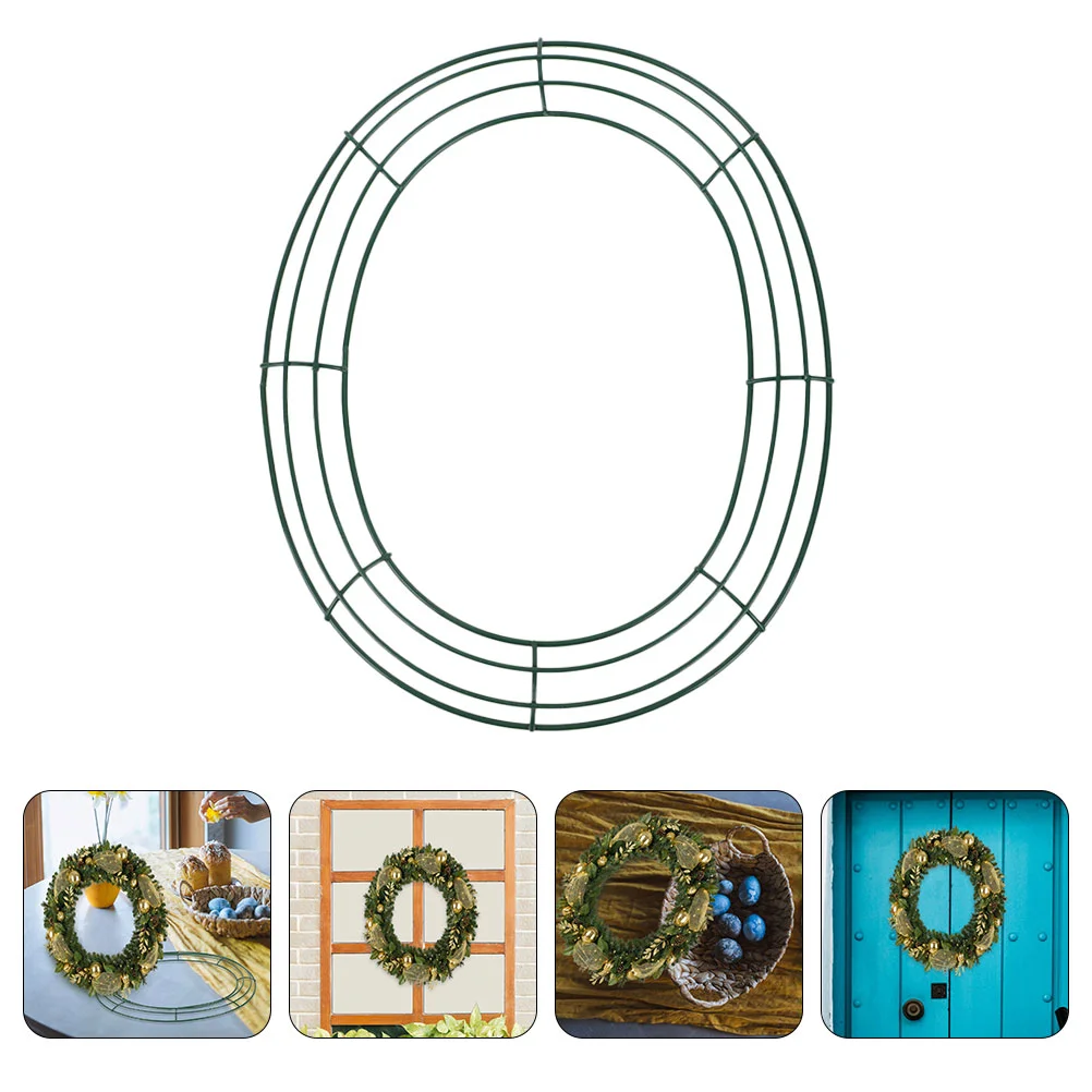 

4 Pcs Easter Wreath Hoop DIY Making Tree Decoration Metal Floral Wire Decorations The Circle