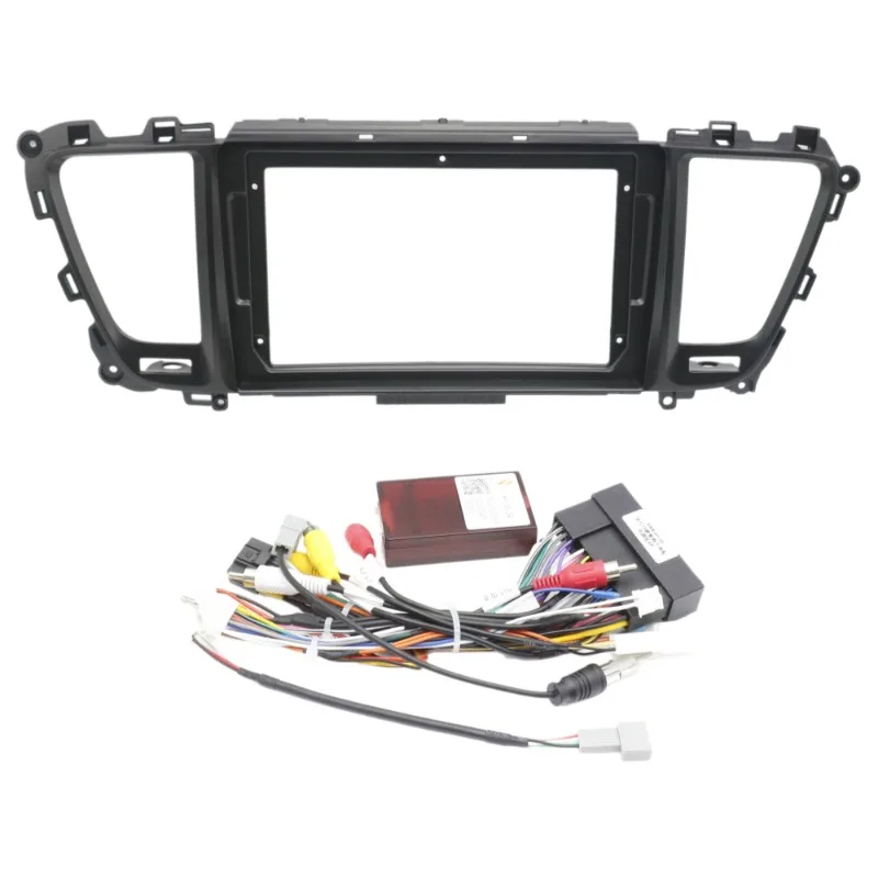9 Inch Car Radio Fascia Frame For Kia Carnival Sedona 2014 LHD Dashboard Panel Trim Bezel with Wiring Harness