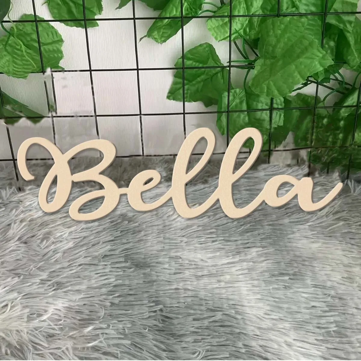 1 قطعة بيلا الإبداعية مثال مخصص اسم المواد الخشبية لوحة خشبية علامة خشبية لم تنته الخشب للرسم أو التألق