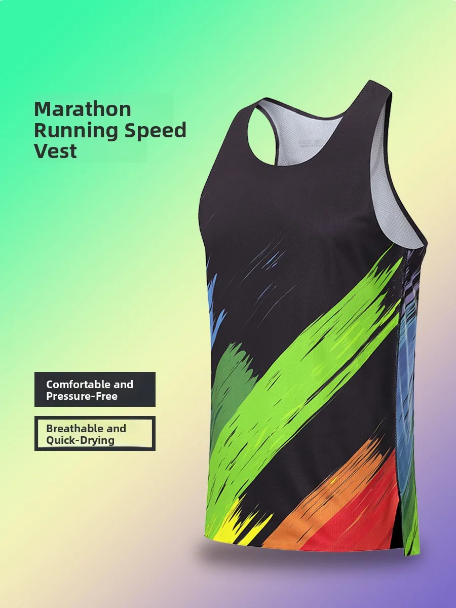 Marathon Racing Vest Sl Pred Glue Running Qui Dry Lightweight Breathable Men's Fitn Sport Lightweight Summer